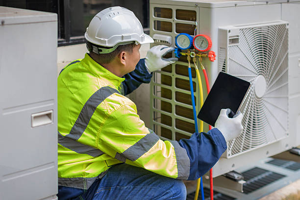 Professional Hvac technician working in Adamstown, PA